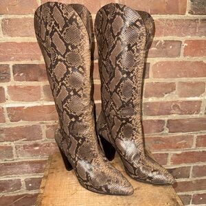 Snakeskin Patterned Boots